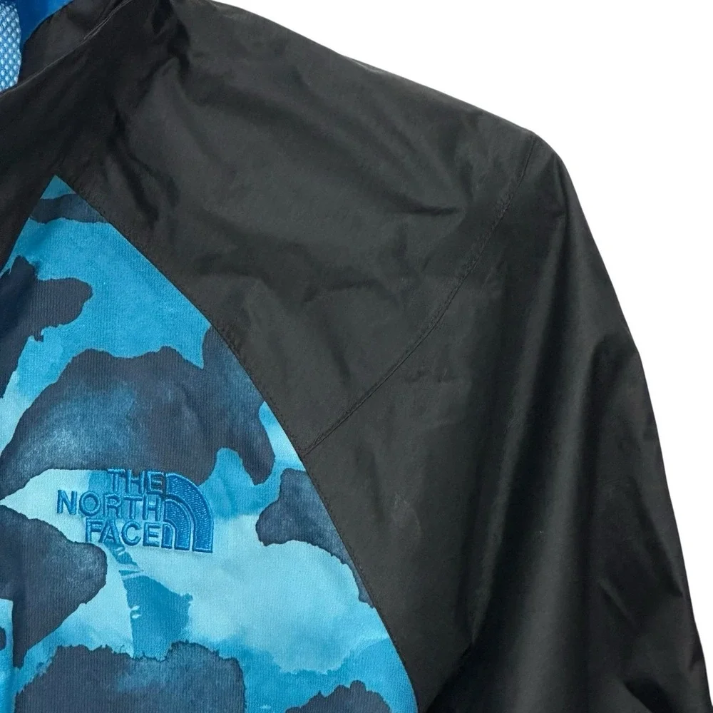 The North Face Jacket Mens‎ Medium DRYVENT Blue Windwall Camo Lightweight Hooded